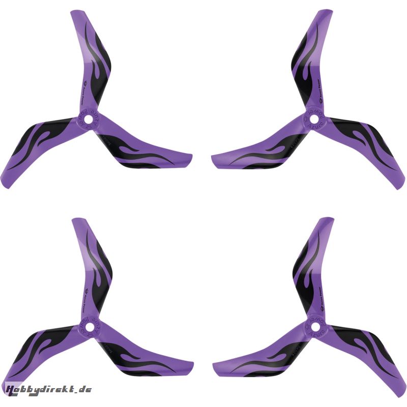 RACE & FREESTYLE 3-BLATT 5045 PROPELLER C), VIOLETT 10X CW + 10X CCW 5MM BOHRUNG Robbe 50450315