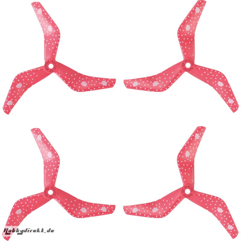 RACE V2 3-BLATT 5045 PROPELLER PINK, 2X CW + 2X CCW 5MM BOHRUNG PC/GFK Robbe 50450320_V2