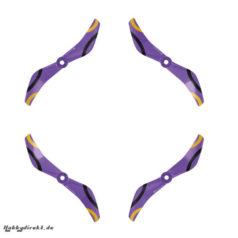 RACE 2-BLATT 5050 PROPELLER VIOLETT 2X CW + 2X CCW 5MM BOHRUNG PC/GFK Robbe 50500212