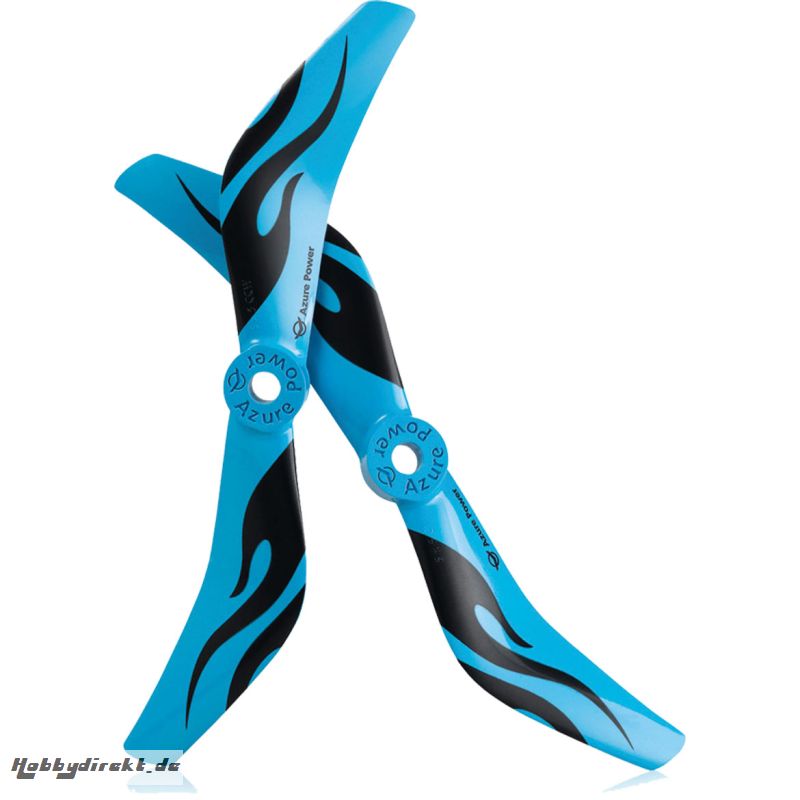 Race 2-Blatt 5050 Propeller blau 10x cw + 10x ccw 5mm Bohrung PC/GFK Robbe 50500214