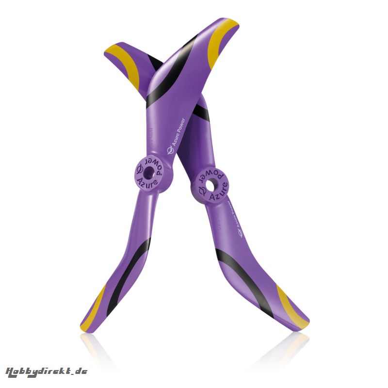 RACE 2-BLATT 5050 PROPELLER VIOLETT 10X CW + 10X CCW 5MM BOHRUNG PC/GFK Robbe 50500216