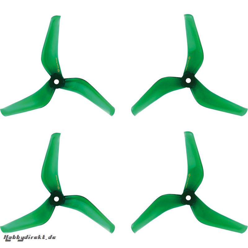 RACE 3-BLATT 5150 PROPELLER SPEZ. GRÜN 2XCW + 2X CCW 5MM BOHRUNG PC Robbe 51500301