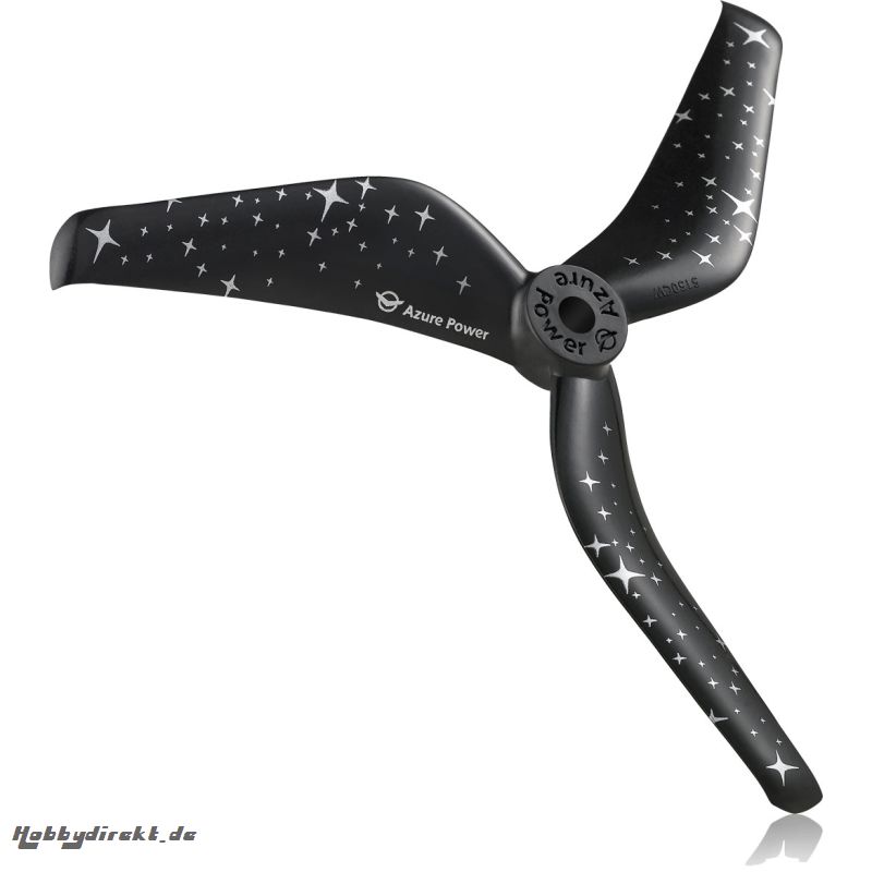 RACE 3-BLATT 5150 PROPELLER CFK SCHWARZ SPEED 2XCW + 2X CCW 5MM BOHRUNG PPA  / CARBON FIBER Robbe 51500311