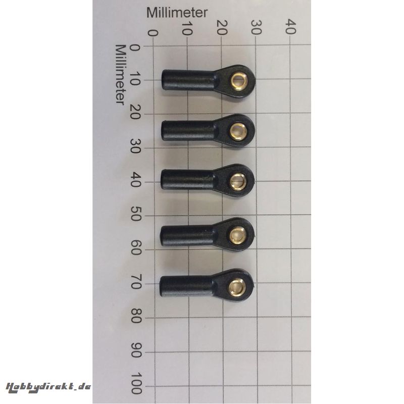 KUGELPFANNE MIT KUGEL (BOHR. D3) D6XL27MMXD3 5STK. KUGELGELENKE Robbe 5202