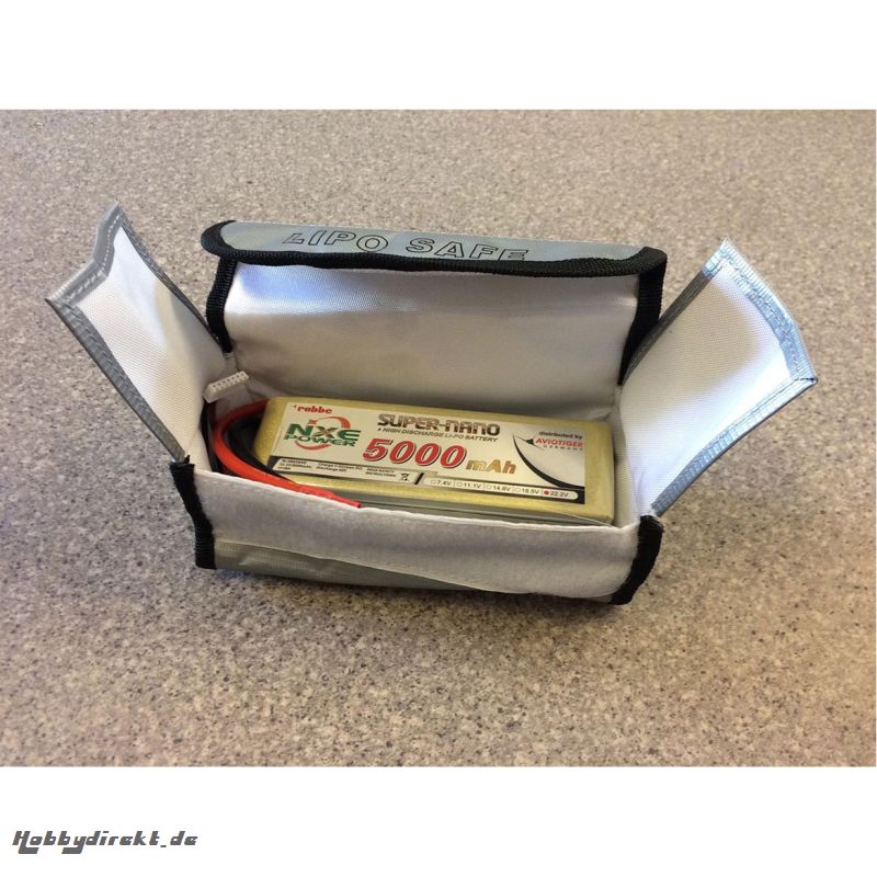 SCHUTZTASCHE LIPO-AKKU 185X75X60MM Robbe 5236