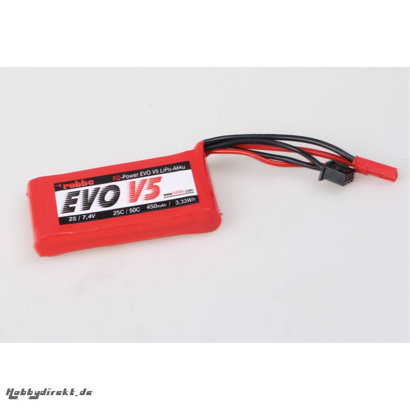 RO-POWER EVO V5 25(50)C 7,4 VOLT 2S 450MAH LIPO AKKU Robbe 6520