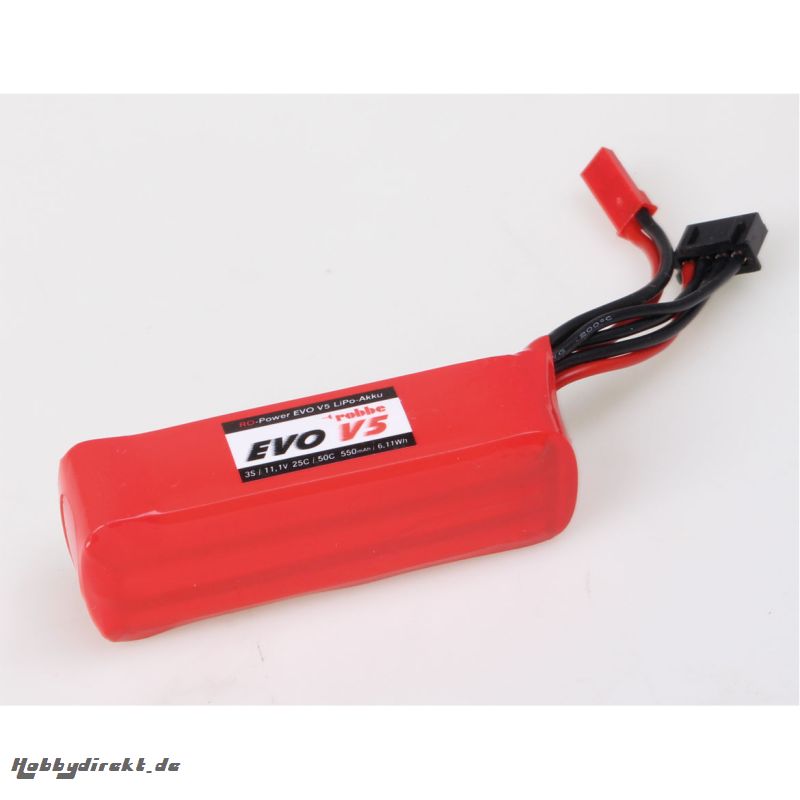 RO-POWER EVO V5 25(50)C 11,1 VOLT 3S 550MAH LIPO AKKU Robbe 6525