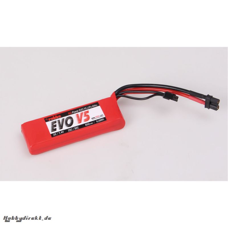 RO-POWER EVO V5 25(50)C 7,4 VOLT 2S 850MAH LIPO AKKU Robbe 6526