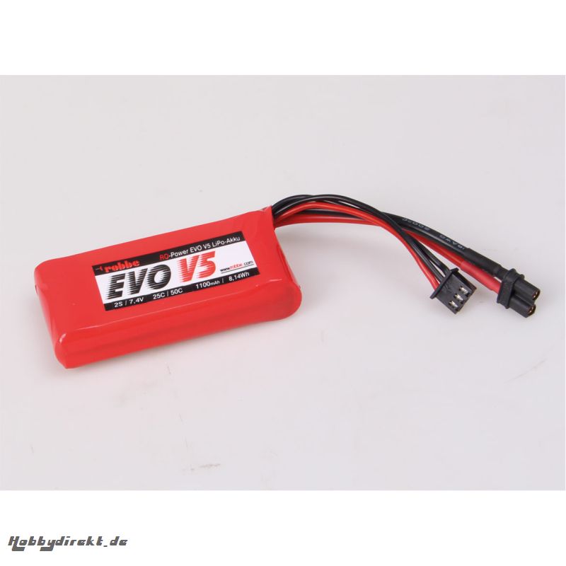 RO-POWER EVO V5 25(50)C 7,4 VOLT 2S 1100MAH LIPO AKKU Robbe 6528