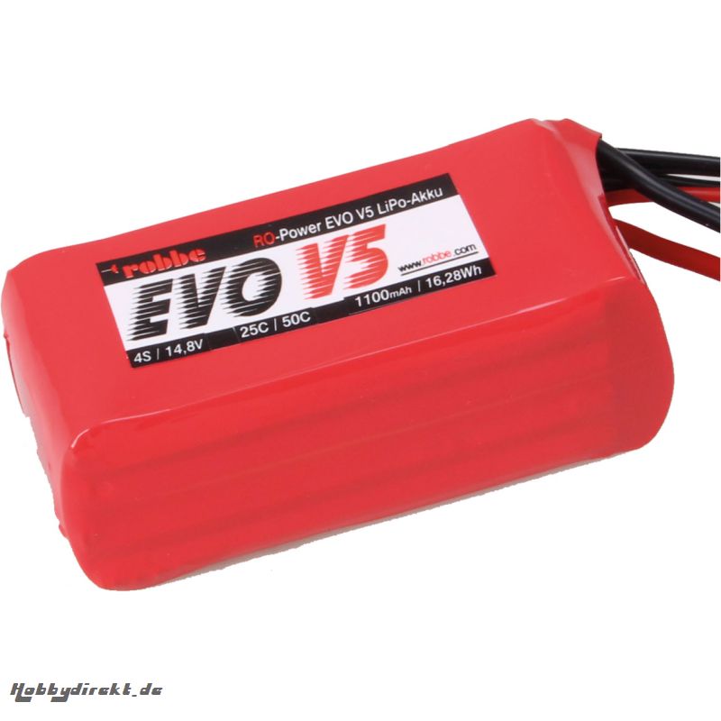 RO-POWER EVO V5 25(50)C 14,8 VOLT 4S 1100MAH LIPO AKKU Robbe 6530