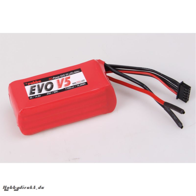 RO-POWER EVO V5 25(50)C 14,8 VOLT 4S 1100MAH LIPO AKKU Robbe 6530