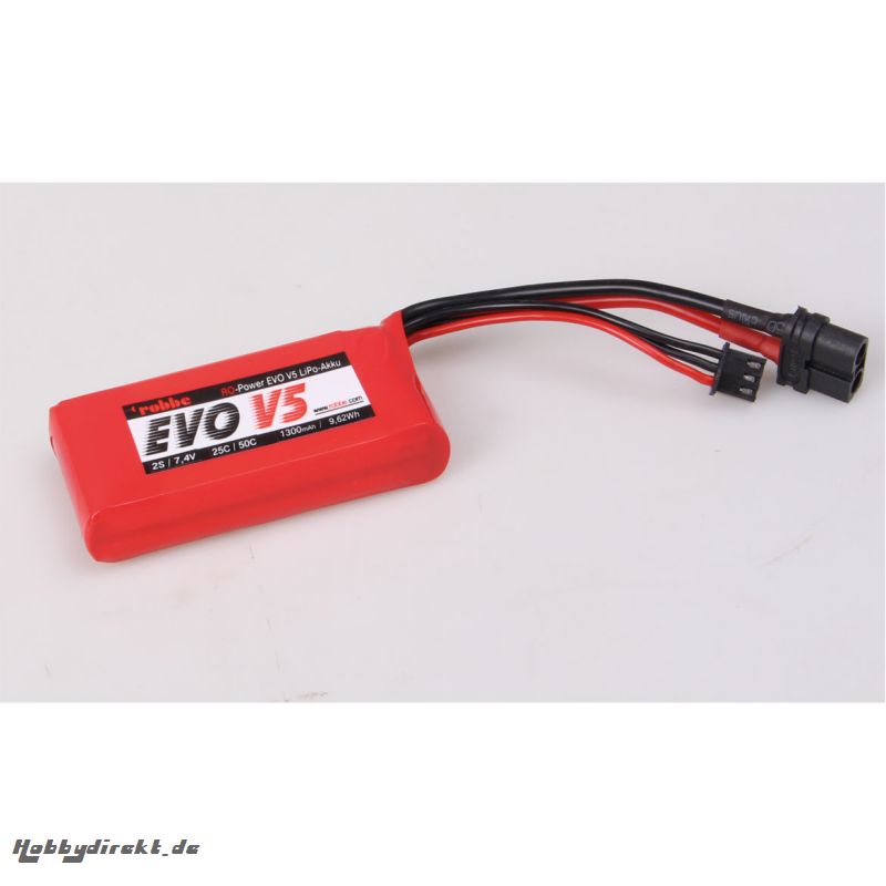 RO-POWER EVO V5 25(50)C 7,4 VOLT 2S 1300MAH LIPO AKKU Robbe 6531