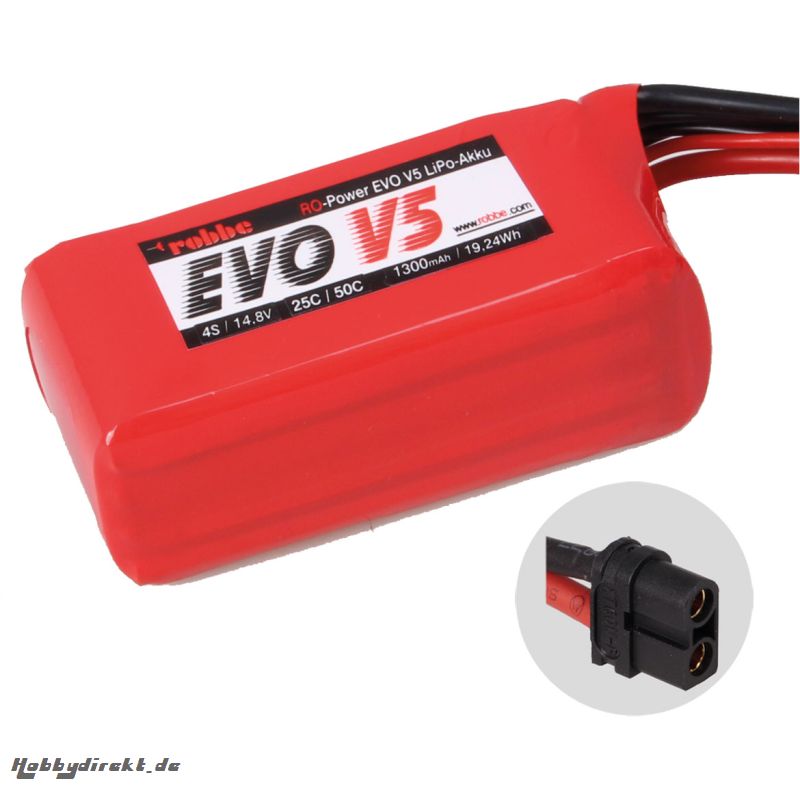 RO-POWER EVO V5 25(50)C 14,8 VOLT 4S 1300MAH LIPO AKKU Robbe 6533