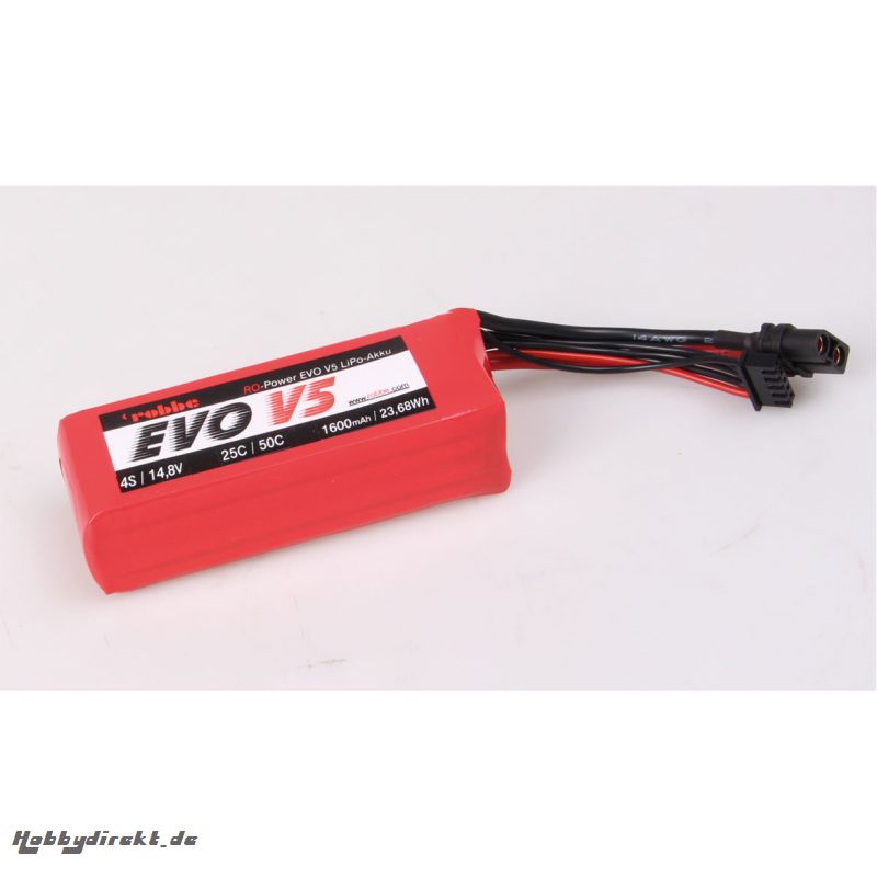 RO-POWER EVO V5 25(50)C 14,8 VOLT 4S 1600MAH LIPO AKKU Robbe 6535