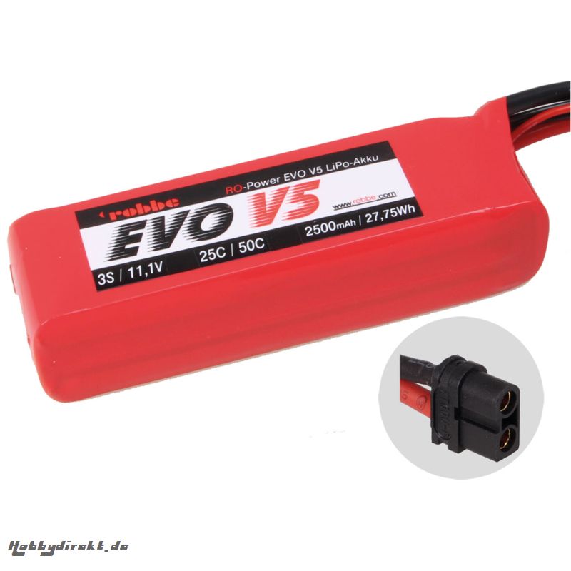 RO-POWER EVO V5 25(50)C 11,1 VOLT 3S 2500MAH LIPO AKKU Robbe 6538