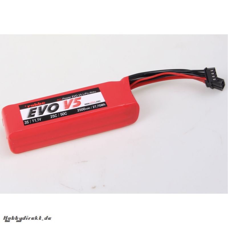 RO-POWER EVO V5 25(50)C 11,1 VOLT 3S 2500MAH LIPO AKKU Robbe 6538