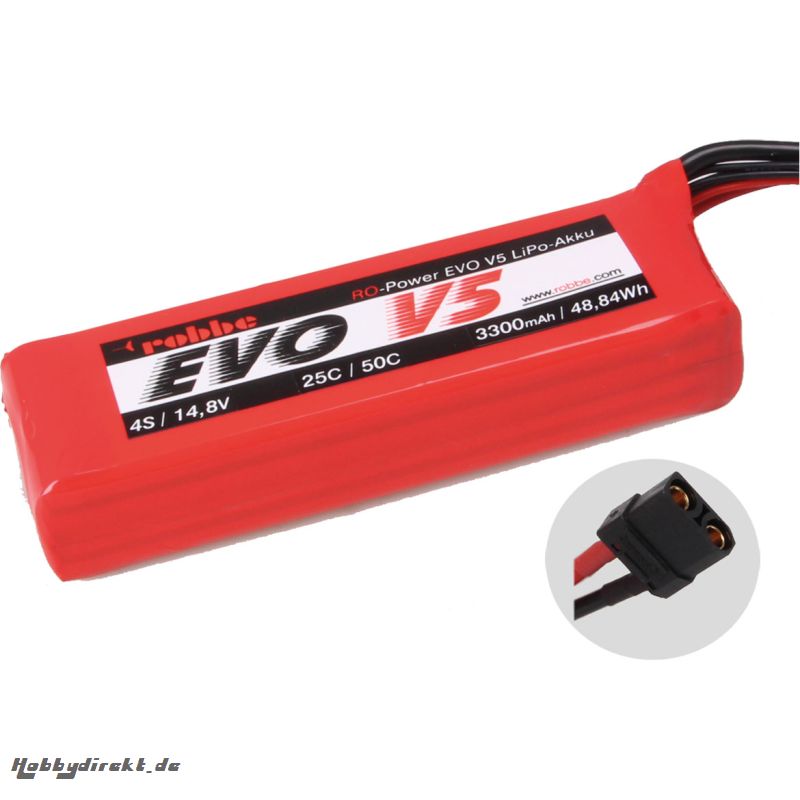 RO-POWER EVO V5 25(50)C 14,8 VOLT 4S 3300MAH LIPO AKKU Robbe 6541