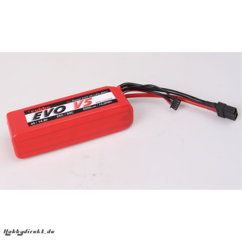 RO-POWER EVO V5 25(50)C 14,8 VOLT 4S 5000MAH LIPO AKKU Robbe 6547