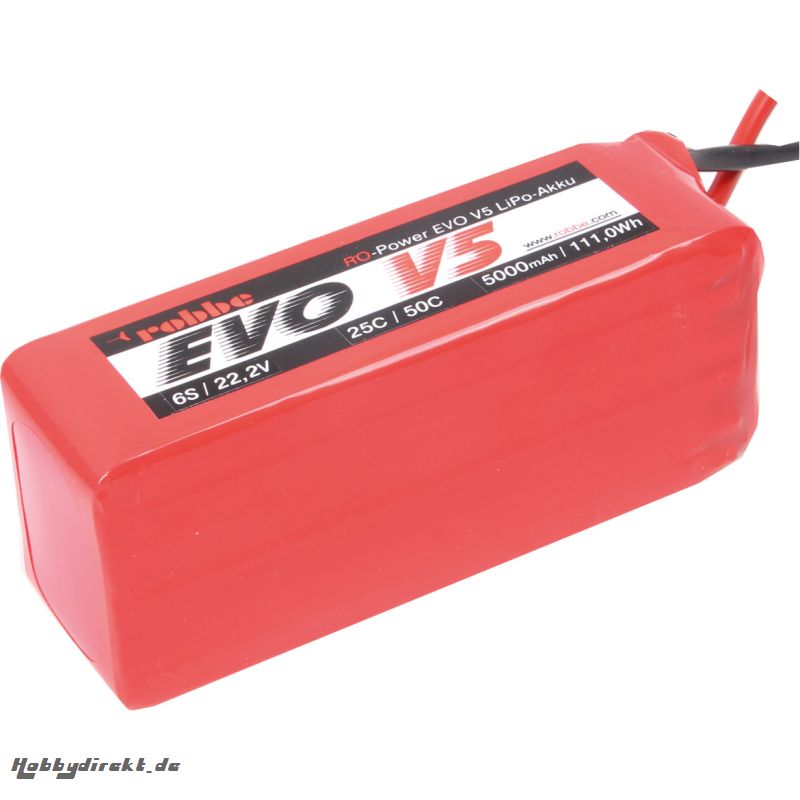 RO-POWER EVO V5 25(50)C 22,2 VOLT 6S 5000MAH LIPO AKKU Robbe 6548