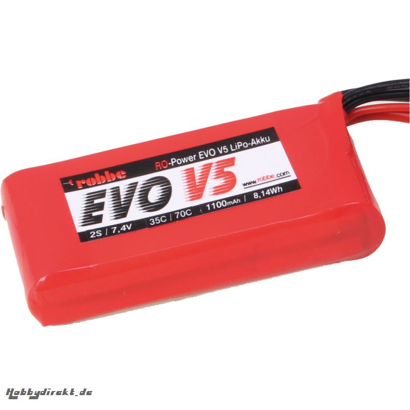 RO-POWER EVO V5 35(70)C 7,4 VOLT 2S 1100MAH LIPO AKKU Robbe 6551