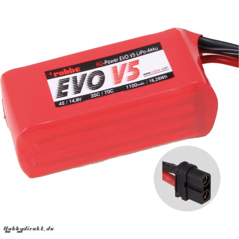 RO-POWER EVO V5 35(70)C 14,8 VOLT 4S 1100MAH LIPO AKKU Robbe 6553