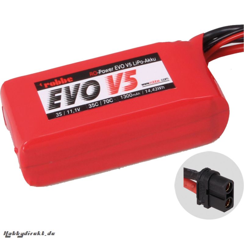 RO-POWER EVO V5 35(70)C 11,1 VOLT 3S 1300MAH LIPO AKKU Robbe 6555