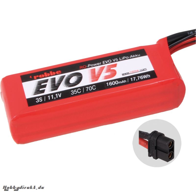 RO-POWER EVO V5 35(70)C 11,1 VOLT 3S 1600MAH LIPO AKKU Robbe 6557