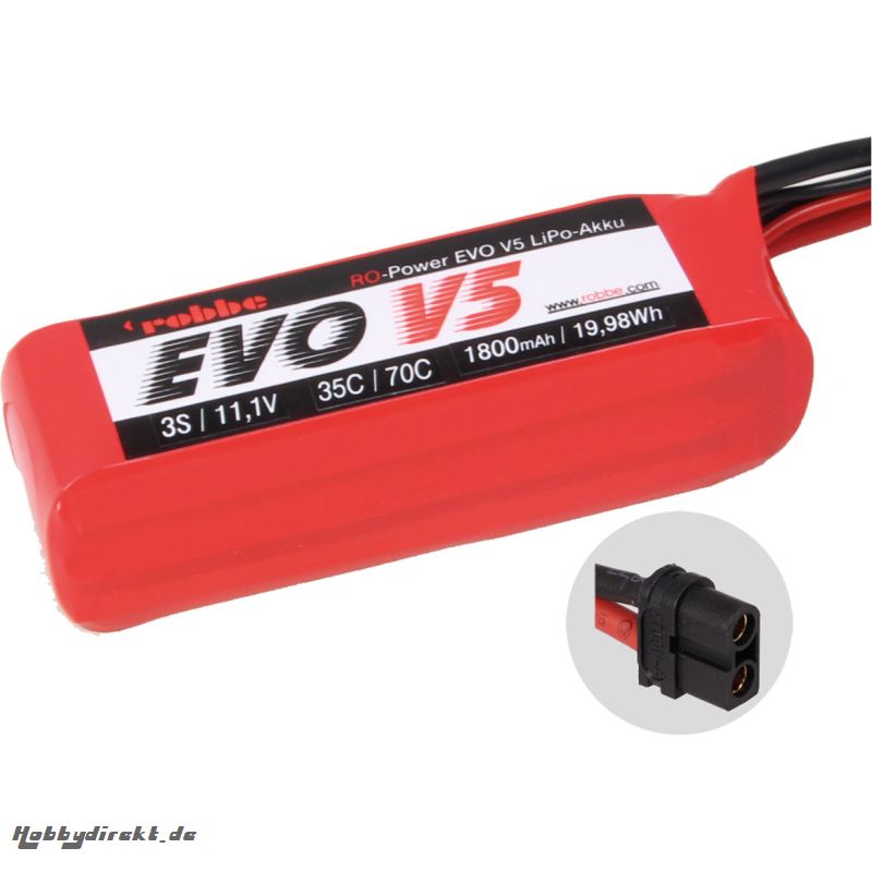 RO-POWER EVO V5 35(70)C 11,1 VOLT 3S 1800MAH LIPO AKKU Robbe 6559