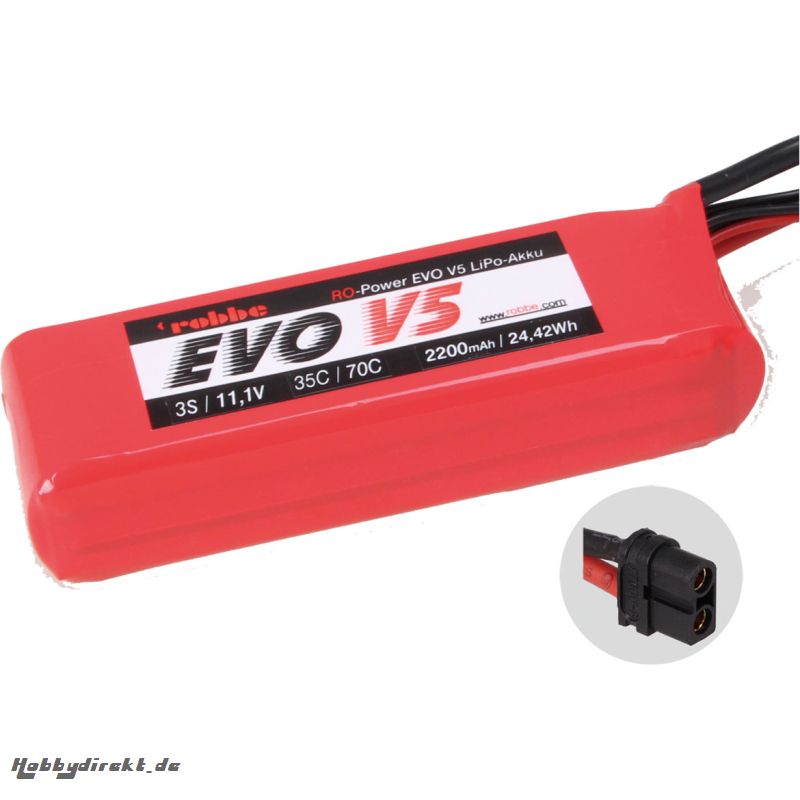 RO-POWER EVO V5 35(70)C 11,1 VOLT 3S 2200MAH LIPO AKKU Robbe 6561