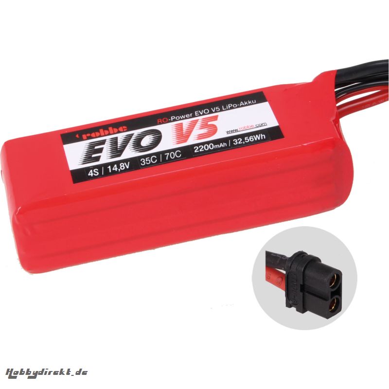 RO-POWER EVO V5 35(70)C 14,8 VOLT 4S 2200MAH LIPO AKKU Robbe 6562