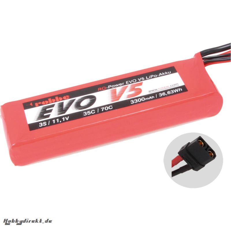 RO-POWER EVO V5 35(70)C 11,1 VOLT 3S 3300MAH LIPO AKKU Robbe 6565