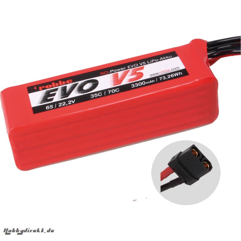 RO-POWER EVO V5 35(70)C 22,2 VOLT 6S 3300MAH LIPO AKKU Robbe 6567