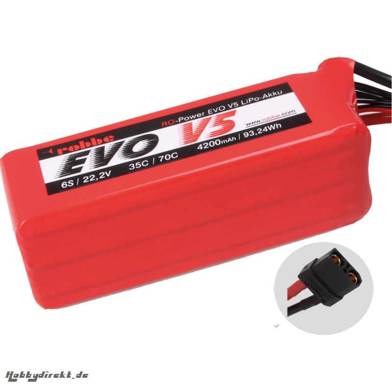 RO-POWER EVO V5 35(70)C 22,2 VOLT 6S 4200MAH LIPO AKKU Robbe 6570