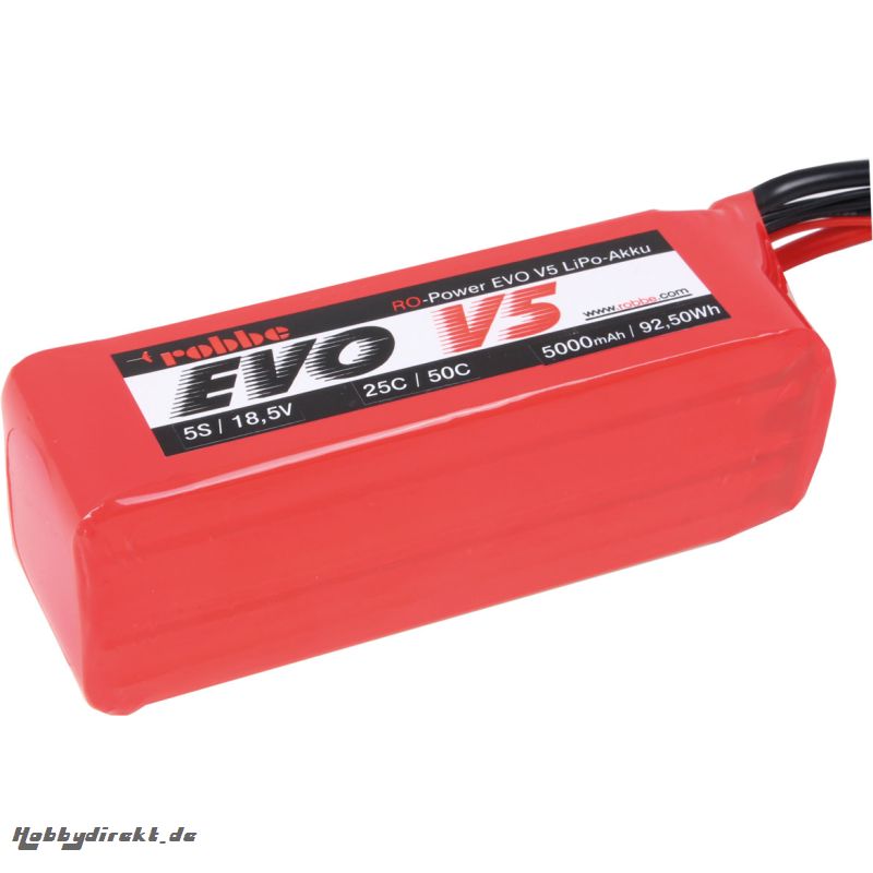 RO-POWER EVO V5 25(50)C 18,5 VOLT 5S 5000MAH LIPO AKKU Robbe 6576