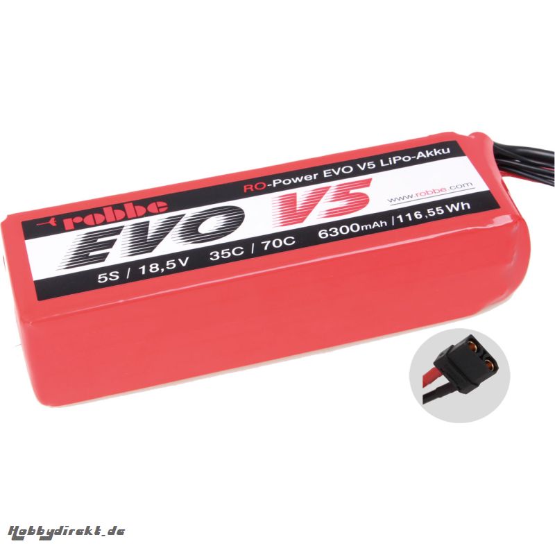 RO-POWER EVO V5 35(70)C 18,5 VOLT 5S 6300MAH LIPO AKKU Robbe 6580