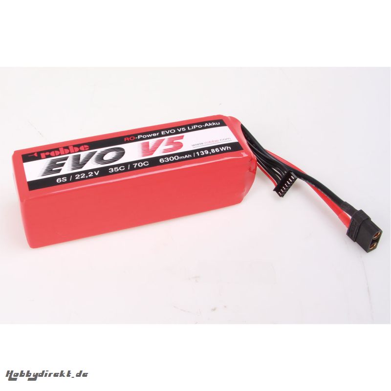 RO-POWER EVO V5 35(70)C 22,2 VOLT 6S 6300MAH LIPO AKKU Robbe 6581