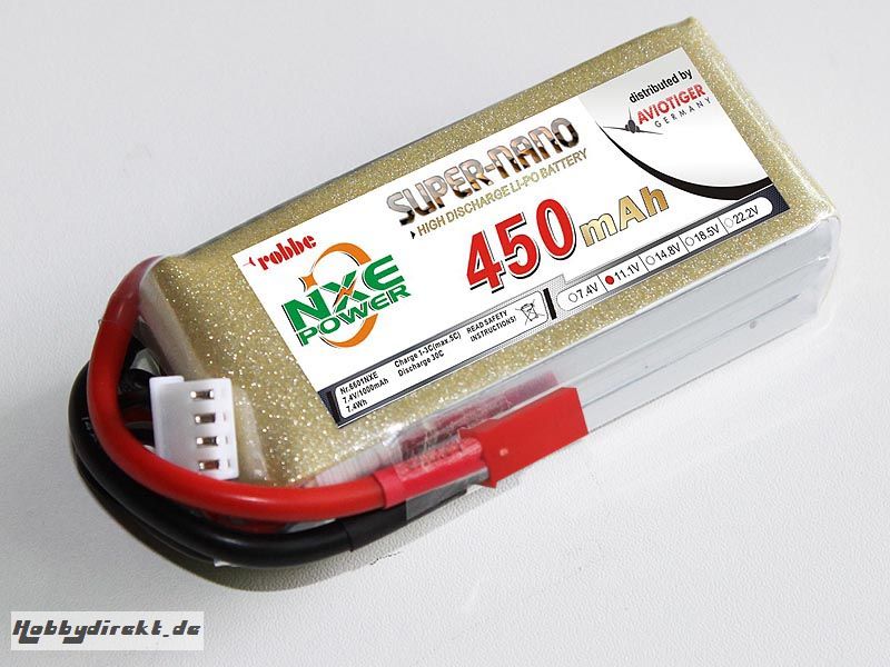 LiPo Akku robbe NXE-Power Evo 3S450/30C/JST-BEC Robbe 6601JSTNXE