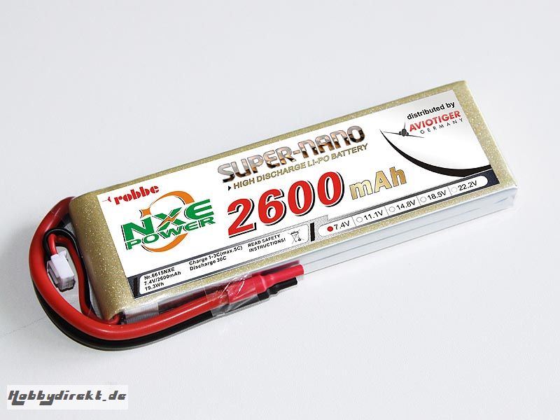 LiPo Akku robbe NXE-Power Evo 2S2600/30C Robbe 6615NXE