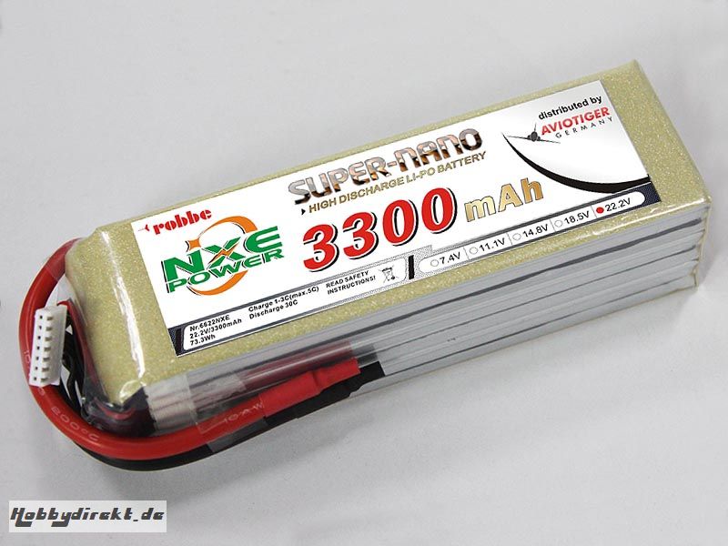 LiPo Akku robbe NXE-Power Evo 6S3300/30C Robbe 6622NXE