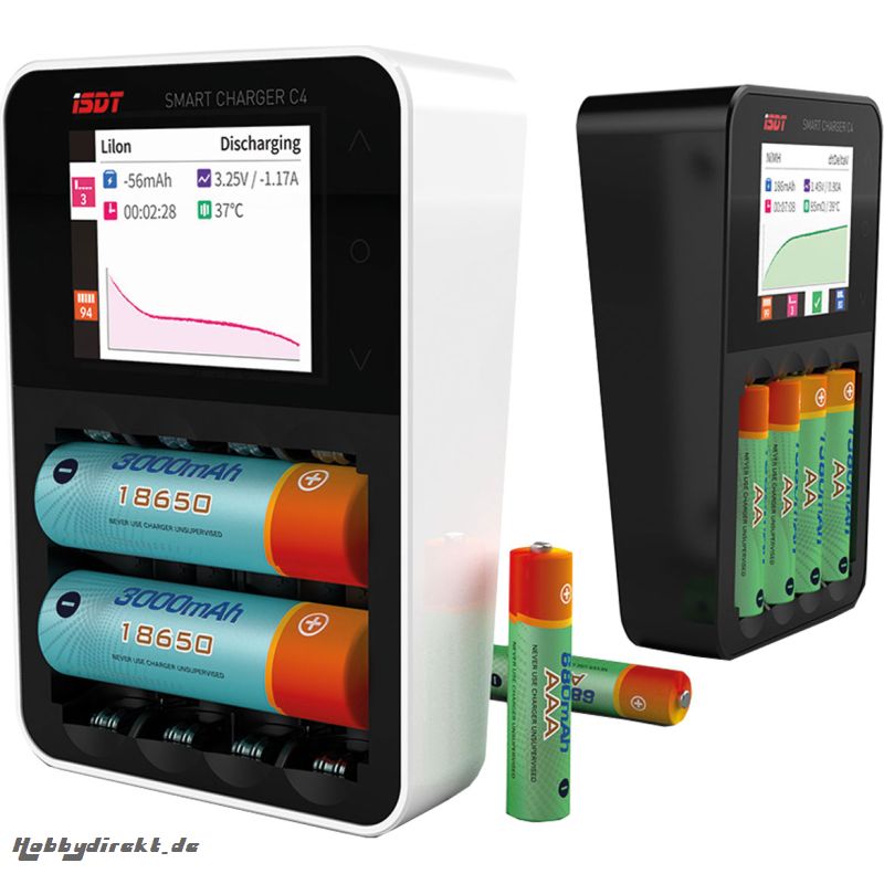 C4 SMART CHARGER F?R AA/R6/UM-3/14500 AKKUTYPEN, USB, 12-24V Robbe C4