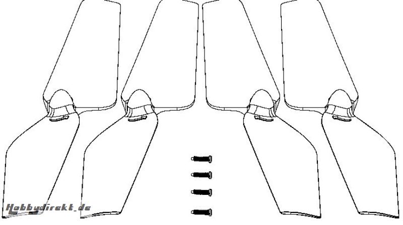 Hauptrotorblätter schwarz/weiß GV8 4 Stk Nine Eagles NE253703