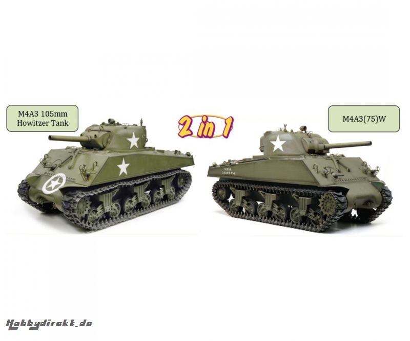 1:6 M4A3 105mm Howitzer Tank/M4A3(75)W Carson 75055 500075055