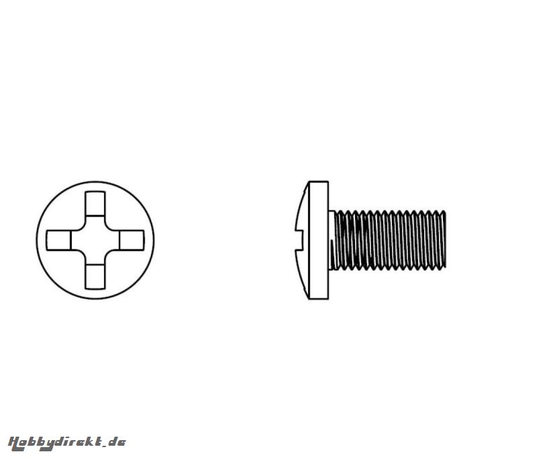 Schraube M4x8mm, Raptor Carson 205097