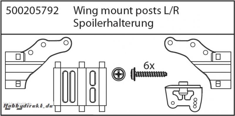 X8 Specter Spoilerhalterung Carson 205792 500205792