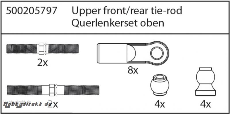 X8 Specter Querlenkerset oben Carson 205797 500205797