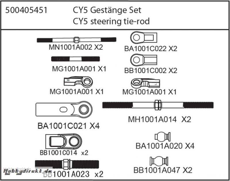 CY5 Gestänge-Set Carson 405451 500405451