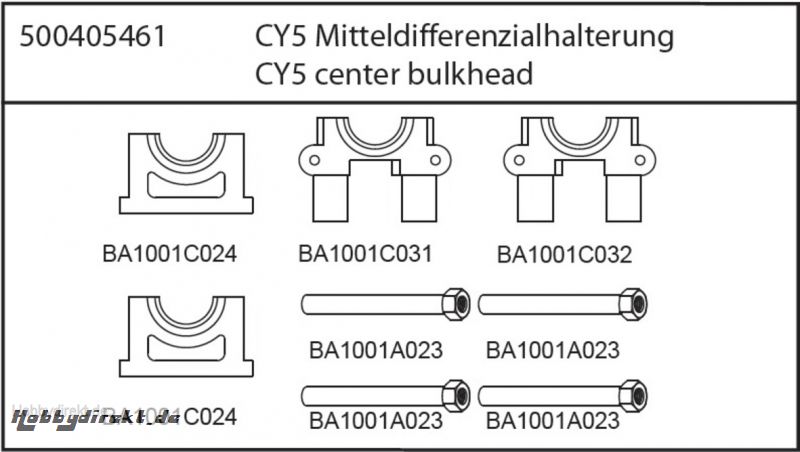 CY5 Mitteldifferenzialhalterung Carson 405461 500405461