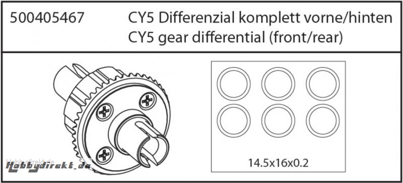 CY5 Differenzial komplett vorne/hinten Carson 405467 500405467