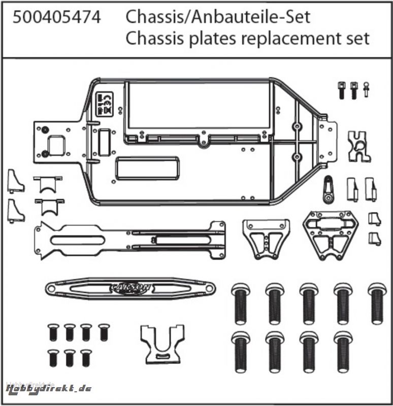 X10E Chassis Anbauteile Set Carson 405474 500405474