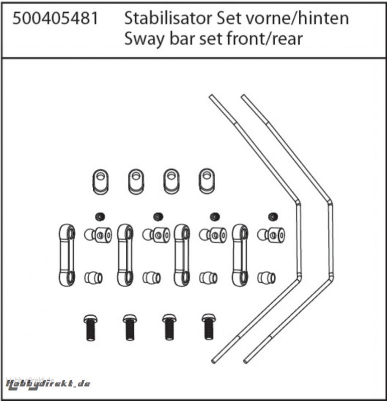 X10E Stabilisator-Set, vorne/hinten Carson 405481 500405481